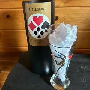 Ritzenhoff Decorative Pilsner  with Card Suit ♠️♥️♣️♦️Design